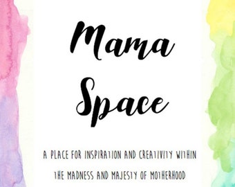 Mama Space, Creative Journal, 50 journal prompts, digital download, art journal, mindfulness, self care.