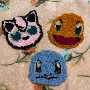 Mug Rug Character Coasters, Cute Punched Coasters, Handmade, Housewarming Gift