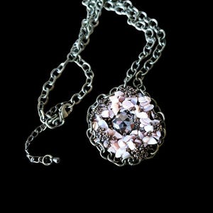 Unique Wearable Art Necklace, Handmade Art To Wear, OOAK Necklace With Artsy Pendant, Boho Chic Jewelry, Unique Design