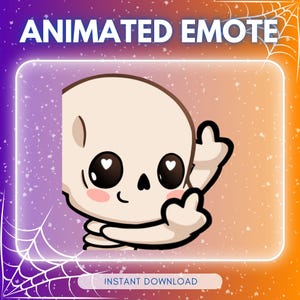 ANIMATED emote twitch & discord - Cute flipping skeleton &lt;3