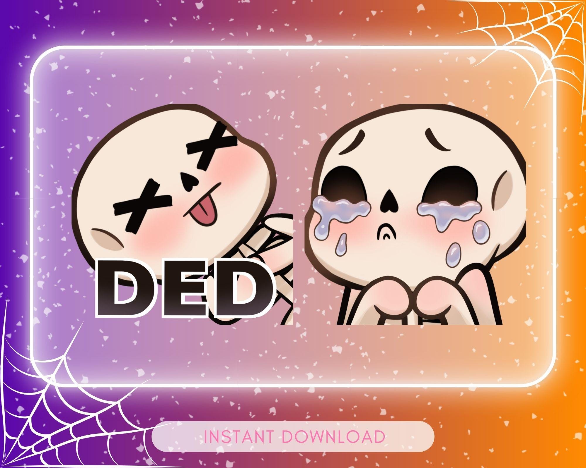Cute Chibi Skeleton Emote Pack