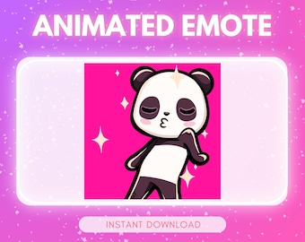 Emote ANIMADO para Twitch y Discord: Un lindo panda bailando disco <3