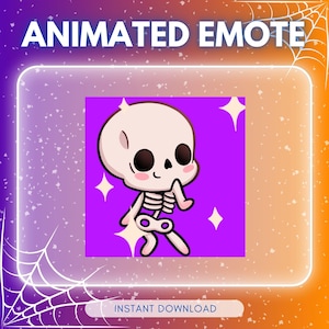 ANIMATED emote twitch & discord - Disco dancing skeleton &lt;3