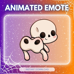 ANIMATED emote twitch & discord - Cute twerking skeleton &lt;3