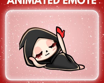 ANIMATED emote twitch & discord - Chic flamboyant grim reaper <3
