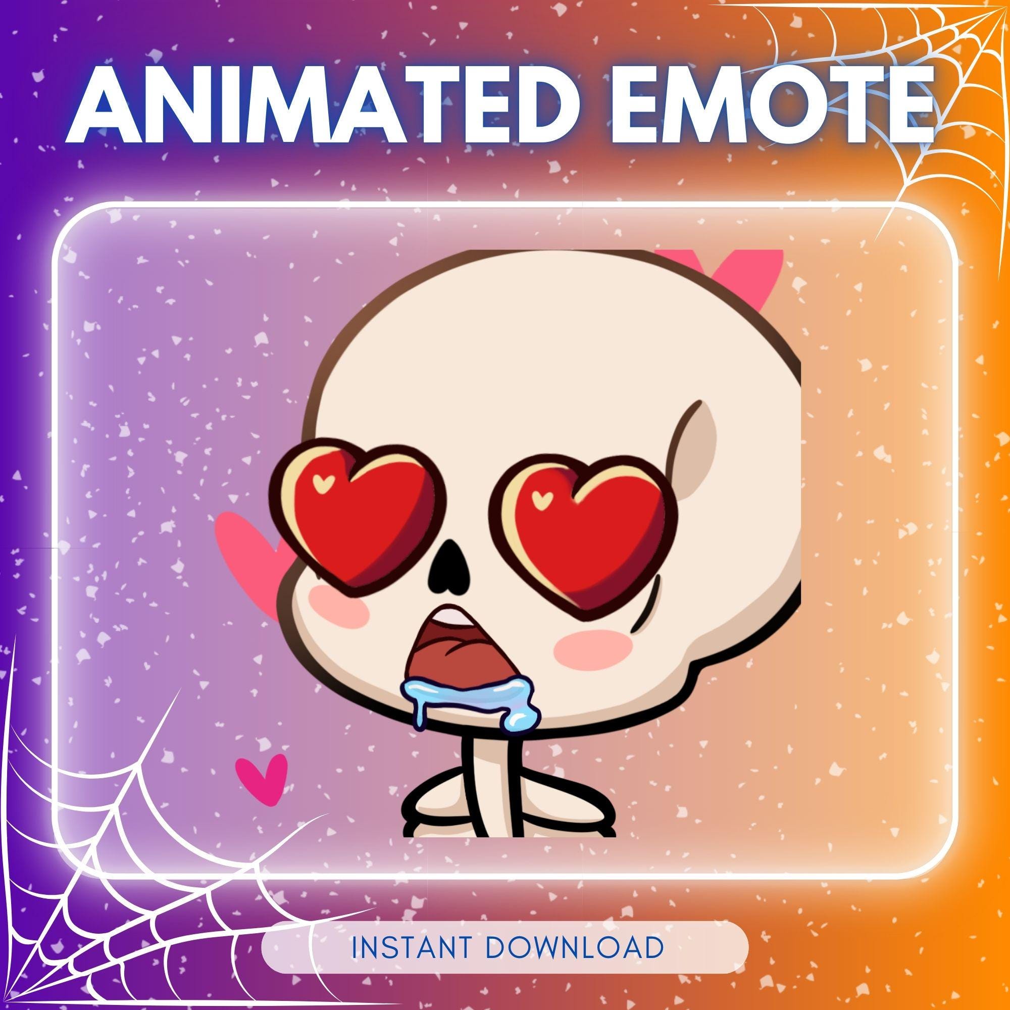 ANIMATED Emote Twitch & Discord - Skeleton in Love