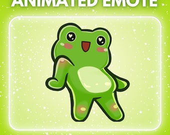 GEANIMEERDE emote twitch & discord: schattige dansende kikker <3