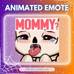 ANIMATED emote twitch & discord - Thirsty skeleton mommy &lt;3