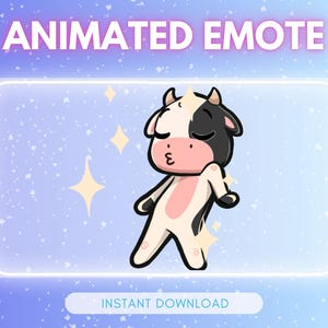 ANIMATED emote twitch & discord - Cute dancing cow <3