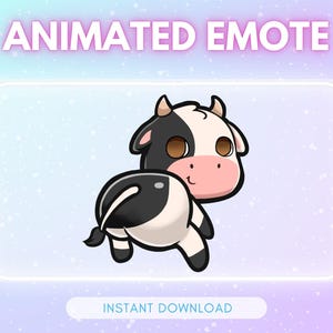 ANIMATED emote twitch & discord - Cute twerking cow <3