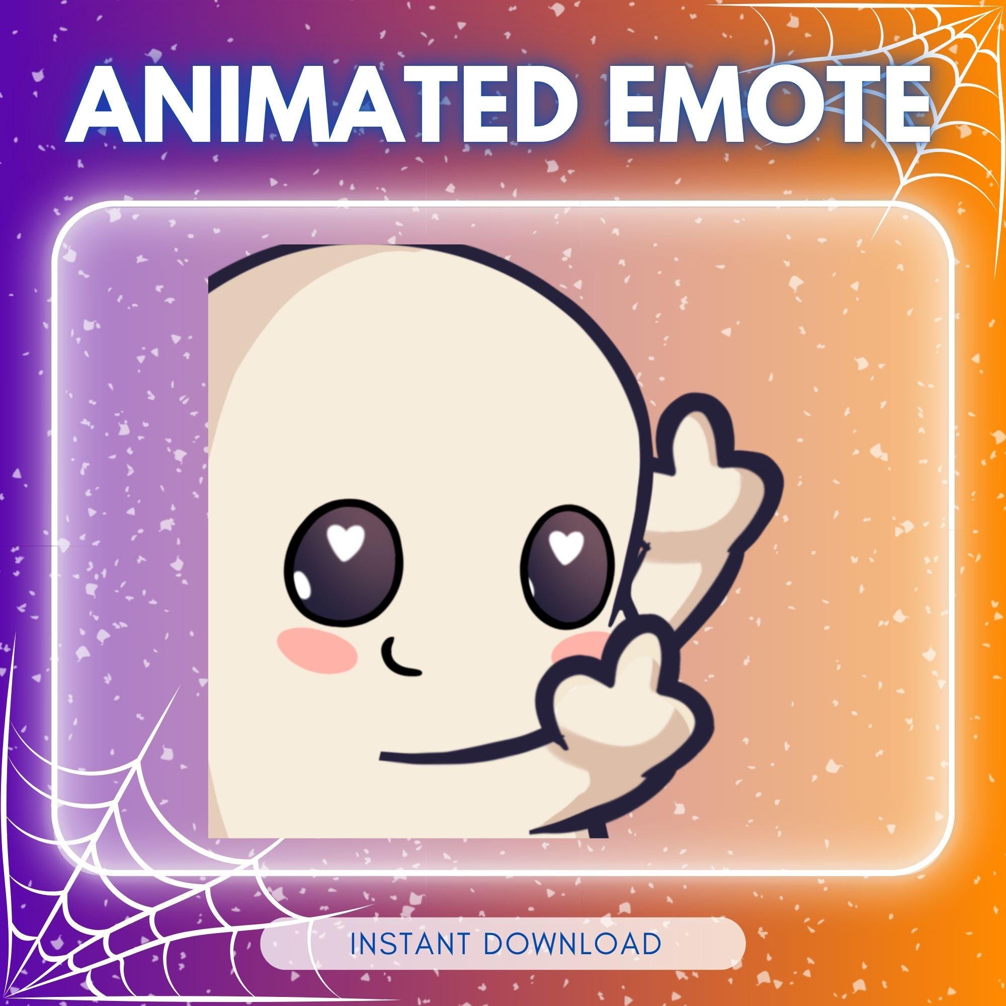アニメーション絵文字 Twitch & Discord - かわいいひっくり返る幽霊 <3