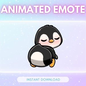ANIMATED emote twitch & discord - Cute dancing/TWERKING penguin &lt;3