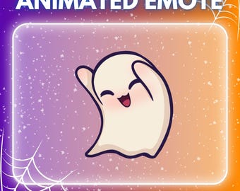 アニメーション絵文字 Twitch & Discord - かわいいダンス幽霊 &lt;3