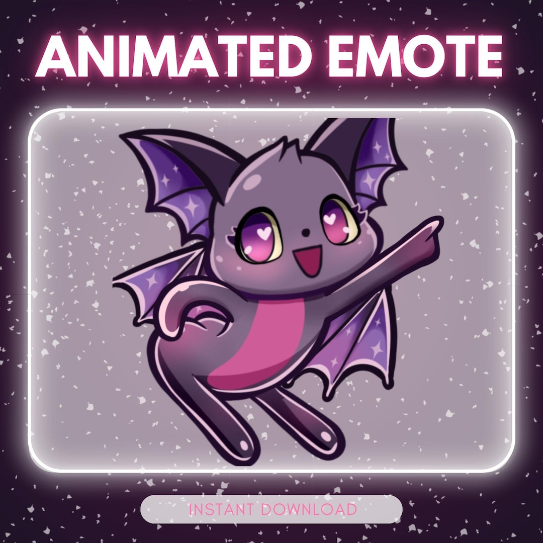 Emote ANIMÉ Twitch & Discord - Adorable emote chauve-souris - Chauve ...