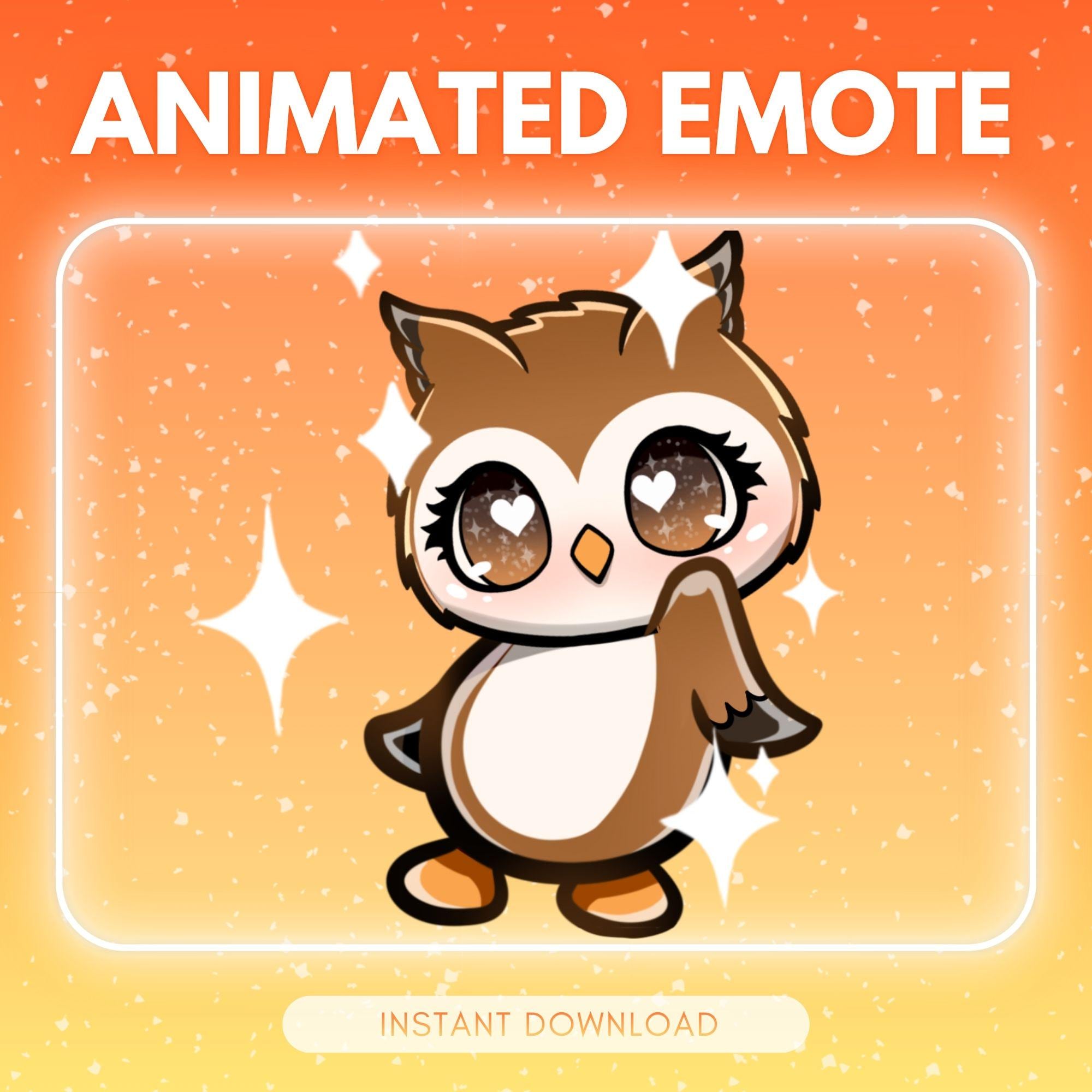 Animated Owl Emote for Twitch & Discord – Dancing Streamer Icon (Instant Download)