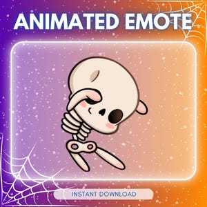 ANIMATED emote twitch & discord - Cute dancing skeleton &lt;3