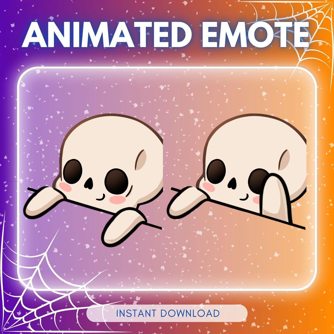 ANIMATED Emote Twitch & Discord - Adorable Skeleton Bongo