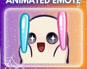 Animated Raving Ghost Emote: For streaming on Twitch & Discord (Instant Download GIF Files)