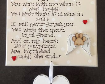 Personalised Dog Paw Prints On Heart Memorial Gift Plaque, Loyal Friend, Pet Gift, Home Decor, Dog Lover, Pet Memorial, Name, Custom Sign