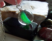 Green Cat 39 s Eye Banana Vintage Marble Pendant