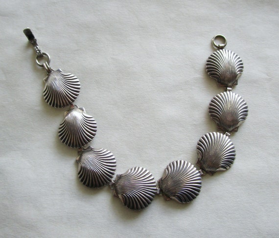 Vintage Beau Sterling Silver Repoussee Seashell B… - image 7