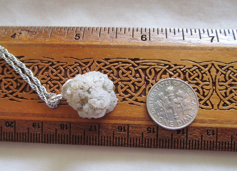 Natural Quartz Druzy Raw Geode Pendant Necklace image 10