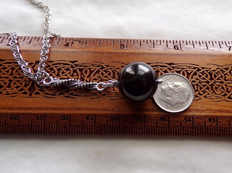 Elite Shungite Natural Black Crystal Ball Pendant Necklace