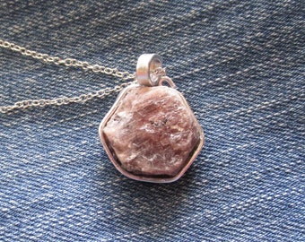 Ruby Gemstone Natural Raw Crystal Pendant Necklace