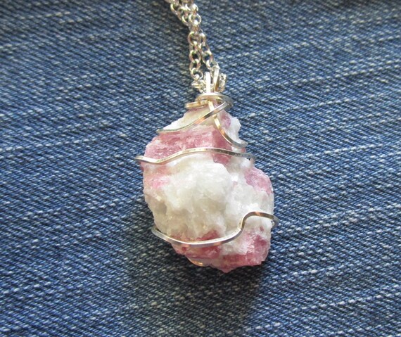 Pink Tourmaline Rubellite in Quartz Raw Natural Crystal - Etsy