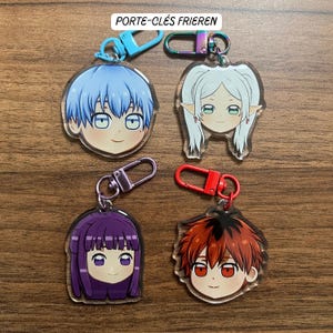 Frieren Chibi Acrylic Keychain in Durable Epoxy Resin | Keychain & Bag Accessory for Anime Fans