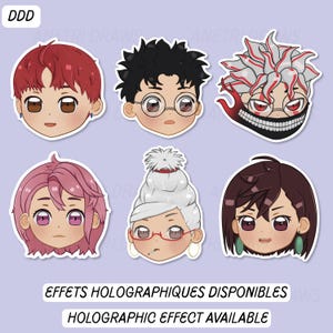 Stickers vinyle mignons DanDaDan | Autocollant brillant ou holographique | Sticker holographique