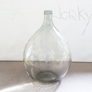 Clear Italian Demijohn Wine Bottle, Ambrosio