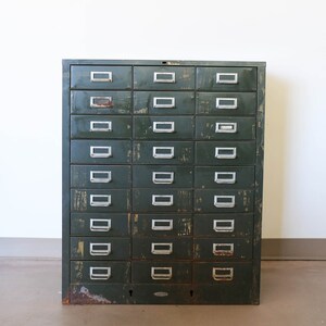 Cole Steel 27 drawer mechanic's vintage industrial cabinet drawer