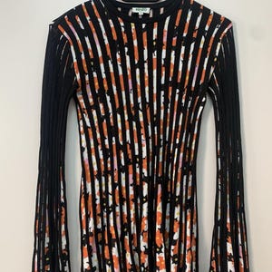 Vintage Kenzo Paris avant Garde Ruffled Longsleeve Shirt Blouse Size XS FLOWERS