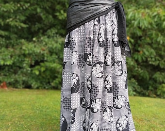 Tribal pantaloons, tribal belly dance pants, black and white print harem pants, circus costume, yoga pants, beachwear, festival pants