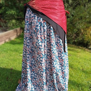Harem pants, belly dance pants, teal paisley tribal pantaloons, tribal fusion, paisley print pants, belly dance costume, circus pants