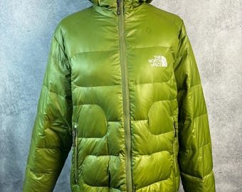 Vintage The North Face Women's Down Puffer Jacket Green Size XL