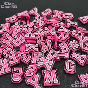 Adornos para zuecos con letras y números, inicial, número, hashtag, nombre, fecha, símbolo A-Z, 1-9, ClogCharmsUK