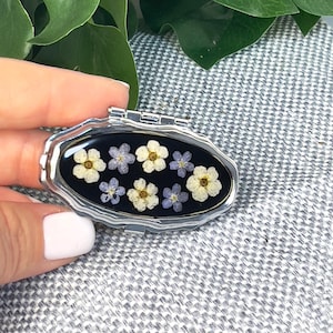 Mini pill case with 2 compartments | Travel pill organizer | Cute small box for purse, handbag or daily use | Gift for her,pil box