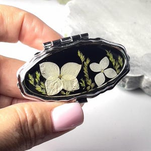 Mini Pill Organizer with 2 Compartments – Handmade Travel Pill Case, Pocket Pill Box, Cute Gift for Her, Small Floral Holder for Pills