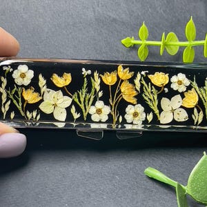 Real Flower 7 Day Pill Box  Weekly Pill Organizer Handmade