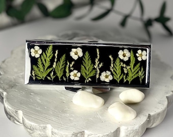 Pill Box mit getrockneten Blüten - Medizin Organizer aus Harz, Unikat