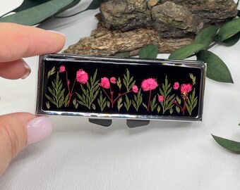 Dried Flower Resin Pill Box: 6-Slot Travel Pill Organizer