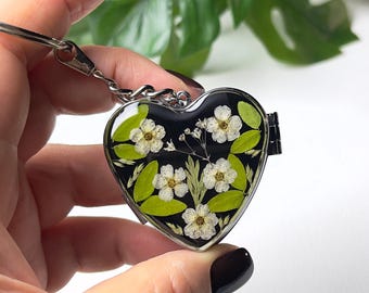 Heart Pill Box Keychain: Handmade Travel Pill Organizer