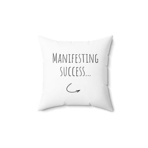 Funny Throw Pillow Cute Housewarming Gift Manifesting Present