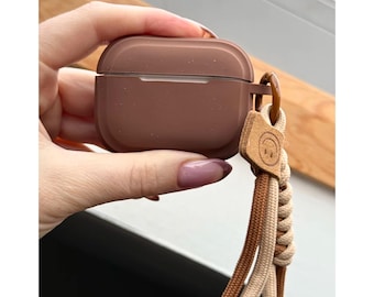 Capa para AirPods na cor caramelo, capa marrom para fones de ouvido, compatível com AirPods 1, 2, 3, 4, Pro e 2, presente ideal para ela.