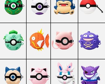 Airpod Pro 3 Cases, Poke Ball Characters Cases, Silicone Pro Pro 2 Cases, For Airpod 4 | Airpod 1 2 3rd