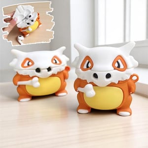Cartoon Airpod Case, Cubone Inspired Earphone Case, Protective Case For Airpod 1 2 3 4 Pro 2 , Anime Gifts