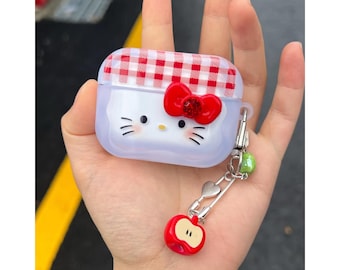 Kitten Cartoon Airpod Case, Cute Earphone Case with charms, For Airpod 1 2 3 4 Pro 2, Gift for friends