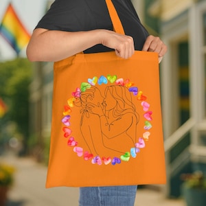 Pride Stofftasche LGBTQ+ | Regenbogen Tote Bag Geschenk für Freund*in Queer Community Bag Diversity Statement Tasche christopher street day